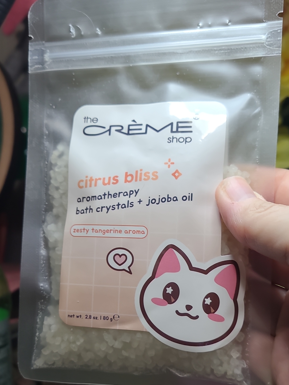 The Crème Shop Citrus Bliss Aromatherapy Bath Crystals - Pink & White..tangwrine